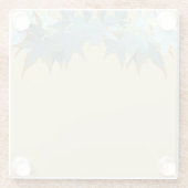 Eleganter mattierter Fall-japanischer Ahorn Glasuntersetzer (Rückseite)