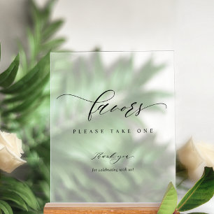 Eleganter Mattierter Stil für Script-Gastgeschenke Acrylschild