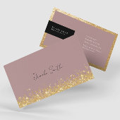 Eleganter Mauve und Gold Luxury Visitenkarte