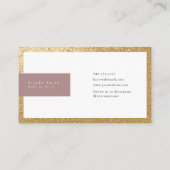 Eleganter Mauve und Gold Luxury Visitenkarte (Rückseite)