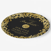 Eleganter Medical Nursing School Abschluss Black Pappteller (Schrägansicht)