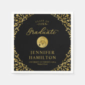 Eleganter Medical Nursing School Abschluss Black Serviette (Vorderseite)