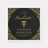 Eleganter Medical Nursing School Abschluss Black Serviette (Vorderseite)