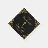 Eleganter Medical Nursing School Abschluss Black Serviette (Ecke)