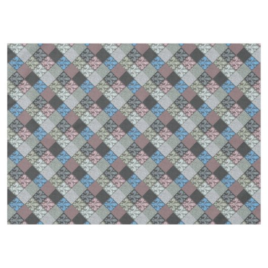 Eleganter Medieval Fleur de Lys Pattern Tischdecke (Vorderseite (Horizontal))