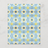 Eleganter mediterraner Lemon Floral 50. Geburtstag (Rückseite)