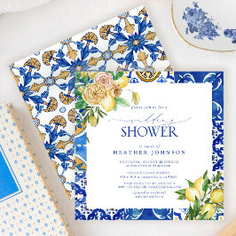 Eleganter mediterraner Lemon Polterabend Einladung