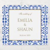 Eleganter mediterraner Stil Alkoholflaschenetikett (Einzelnes Label)