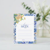 Eleganter mediterraner Zitronenbeirat an der Braut Postkarte (Stehend Vorderseite)