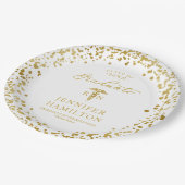 Eleganter medizinischer Nursing School Abschluss W Pappteller (Schrägansicht)