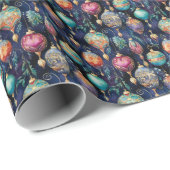 Eleganter mehrfarbiger Weihnachtsbaum Geschenkpapier (Rolleneckpunkt)