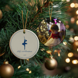Eleganter mein erster Weihnachten personalisierter Keramik Ornament