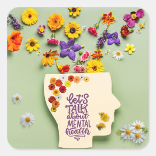 Eleganter Mental Health Aufkleber   du bist genug