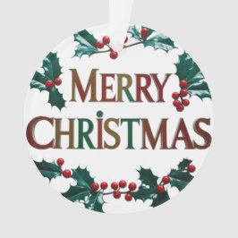 Eleganter Merry Christmas Acrylic Circle Ornament