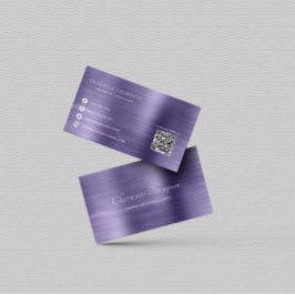 Eleganter Metal Midnight QR Code Verbinden Sie mit Visitenkarte