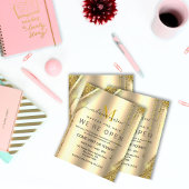 Eleganter Metallic Gold Funkelnd Glitzer Beauty Flyer