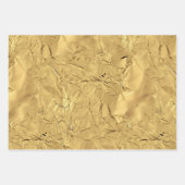 Eleganter Metallic Gold Glitzer FoxTown Factory St Geschenkpapier Set (Vorderseite 3)