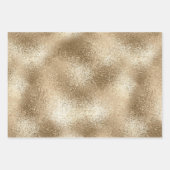 Eleganter Metallic Gold Glitzer FoxTown Factory St Geschenkpapier Set (Vorderseite)