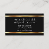 Eleganter Metallic Look Gold auf Gold Visitenkarte (Rückseite)