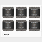 Eleganter Metallic Look Wedding Mini Wine Sticker (Blatt)