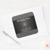 Eleganter Metallic Look Wedding Mini Wine Sticker (Umschlag)