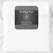 Eleganter Metallic Look Wedding Mini Wine Sticker (Tasche)