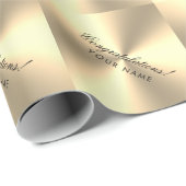 Eleganter metallischer Glanz personalisiert Geschenkpapier (Rolleneckpunkt)