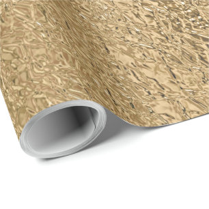 Eleganter metallischer Gold-Texturlook Geschenkpapier