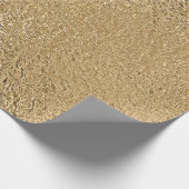 Eleganter metallischer Gold-Texturlook Geschenkpapier (Ecke)