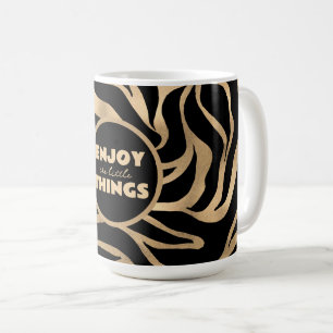 Eleganter metallischer Gold-Zebra-Schwarz-Tierdruc Kaffeetasse