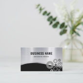 Eleganter Metallsilber, Beruflich Visitenkarte (Stehend Vorderseite)