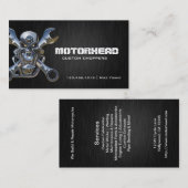 Eleganter Metallverarbeitungs-Schädel und Visitenkarte (Vorne/Hinten)