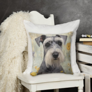 Eleganter Mini-Schnauzer Kissen