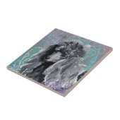 Eleganter Miniaturpudel Fliese (Seite)