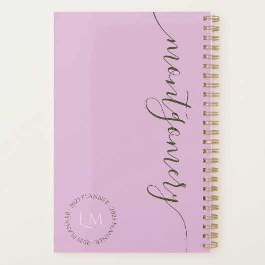 Eleganter Minimal-Anfangsbuchstaben Planer (Rückseite)