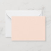 Eleganter Minimal Beige Personalisiert Mitteilungskarte (Rückseite)