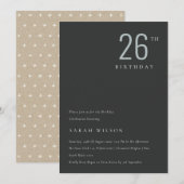 Eleganter Minimal Black Blue jedes Alter Geburtsta Dankeskarte (Vorne/Hinten)