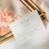 Eleganter Minimal Boho mit Speisen RSVP Karte