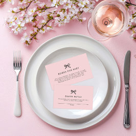 Eleganter Minimal Bow Baby Duschdiaper Begleitkarte