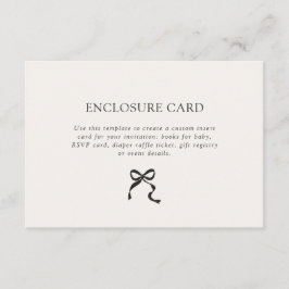 Eleganter Minimal Bow Begleitkarte