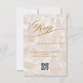 Eleganter Minimal Calligraphy Wedding QR Code RSVP Karte (Vorderseite)