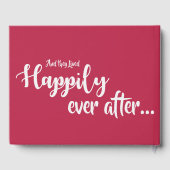 Eleganter Minimal lebten sie glücklich nach der Ho Gästebuch (Rückseite)