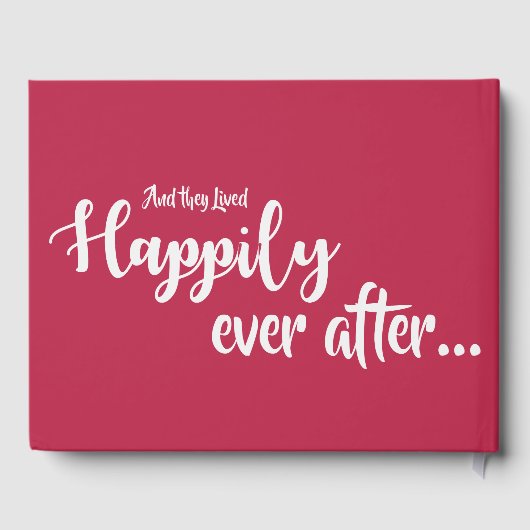 Eleganter Minimal lebten sie glücklich nach der Ho Gästebuch (Rückseite)