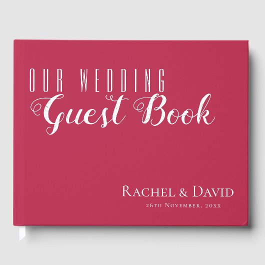 Eleganter Minimal lebten sie glücklich nach der Ho Gästebuch (Vorderseite)