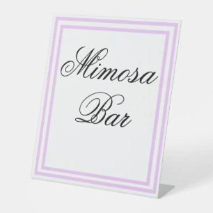 Eleganter Minimal Lila Mimosa Bar Sockelschild