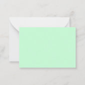Eleganter Minimal Mint Green Personalisiert Mitteilungskarte (Rückseite)