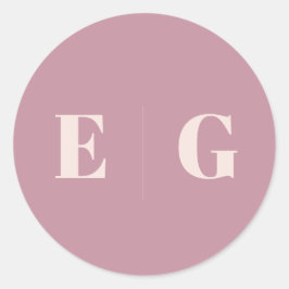 Eleganter Minimal Moderner Hochzeitsplatz Runder Aufkleber