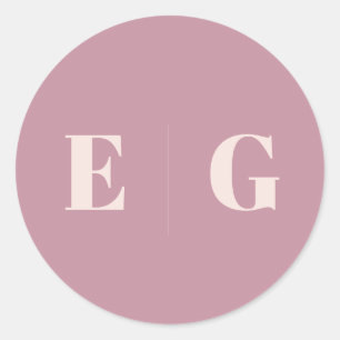 Eleganter Minimal Moderner Hochzeitsplatz Runder Aufkleber