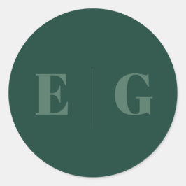 Eleganter Minimal Moderner Hochzeitsplatz Runder Aufkleber