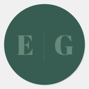 Eleganter Minimal Moderner Hochzeitsplatz Runder Aufkleber